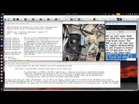 DiY REMOTE CW KEYiNG by UDP SOCKETs OVER ip - hear your own CW KEYiNG SiDETONE at NEAR ZERO LATENCY