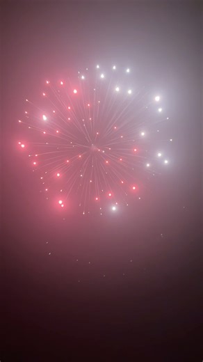 6" inch HALF RED STROBE HALF WHITE STROBE #displayshells #pyro #feuerwerk #fireworks