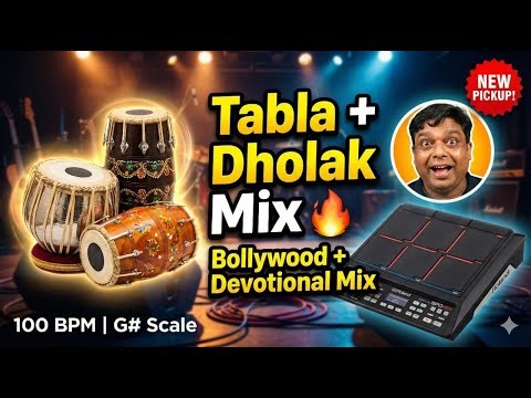 Tabla Dholak Rhythm Pack 🔥 100 BPM G# Scale | Best Loop for Musicians Bollywood And Devotional V256