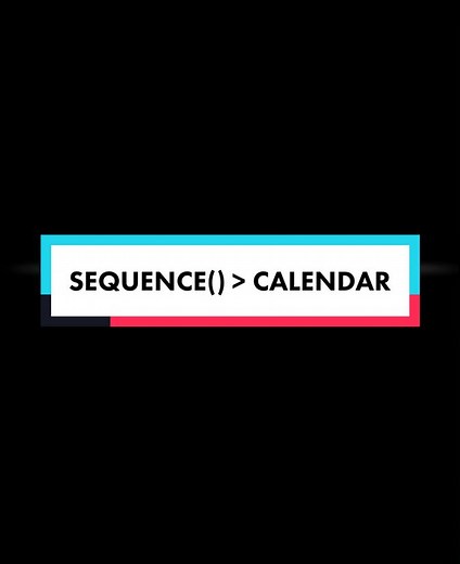 Excel Calendar using Sequence() #excel#foryou #fyp #howto #tutorial #exceltok #exceltips #matrix #foryoupage