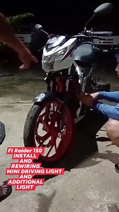 #FI RAIDER 150 SUZUKI MOTOR# #INSTALL AND REWIRING #MINI DRIVING LIGHT #AND ADDITIONAL PARK LIGHT #fbreelsvideo #teamautoelectrician #TeamIndustrial | Ivan Philip Gelicame Lamela