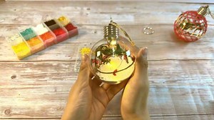 Christmas Beaded Ornaments Native American, Handmade Ornament Holiday Decor Gifts, 3Inch Seed Bead Ornament, Christmas Ball Ornaments for Xmas Trees (Red)