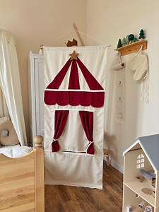 Fairy-tale Theater, Velvet Theater, Puppet Role Play Theater in the Doorway Theater for the Door Theatrical House Big Stage for a Children's - Etsy