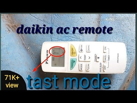 Daikin ac remote test mode