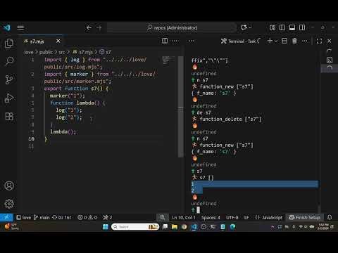 JavaScript Browser IDE - Function flatten