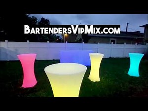 Transform Your Event with LED Cocktail Tables for Rent | Bartenders Vip Mix