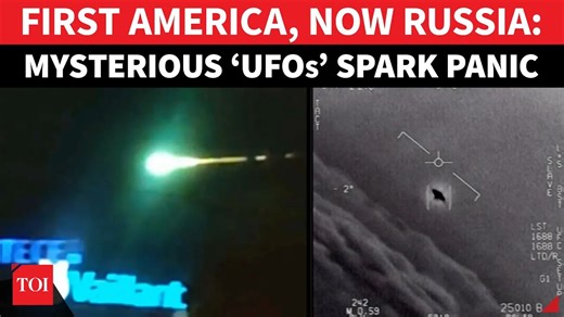 #Russia joins #UFO map: Strange green fireball over #Moscow sparks frenzy after #US | ‘Not from Earth?’ Strange glowing lights over Moscow have stunned witnesses and reignited global UFO speculation. Experts note this mirrors a surge in UFO and USO sightings worldwide — with thousands of reports logged near U.S. coastlines. Some objects even appear to move seamlessly between air and water, defying known physics. | The Times of India