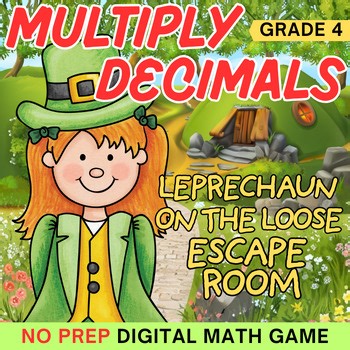 Happy St Patricks Day Decimals Multiplication Worksheets Crack the Code Grade 4