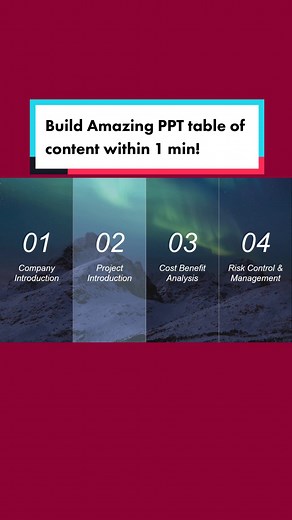 Build Amazing PPT table of content within 1 min! #ppt #powerpoint #mustwatch #powerpointhacks #fyp #foryoupage #microsoft