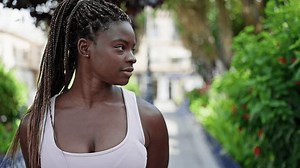 African American Woman Standing Serious Expression Stock Footage Video (100% Royalty-free) 1108585679 | Shutterstock