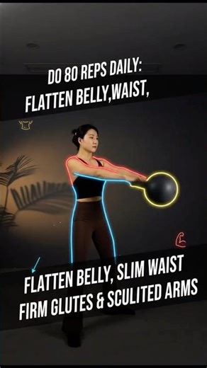 Do 80 Reps Daily: Flatten Belly, Slim Waist, Firm Glutes & Sculpted Arms
