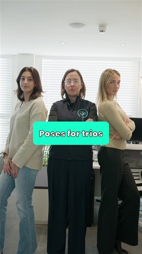 Creative Trio Poses at the Office