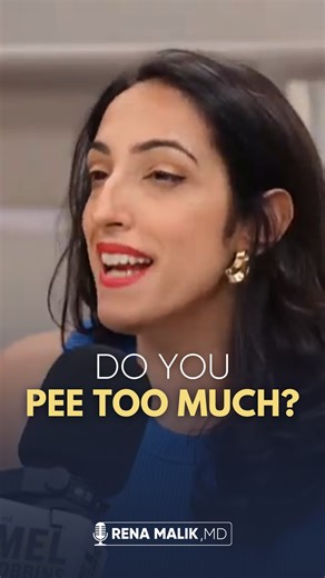 Going to the bathroom too often? More than 8 times a day could signal an overactive bladder. But here’s the catch: if you’re drinking huge amounts of water, frequent trips are expected. The key is noticing whether cutting back on fluids actually makes a difference. If it doesn’t, that’s when it may be time to look deeper. Tag that friend who’s never without their giant water bottle! #renamalikmd #urology #pelvichealth #overactivebladder #oab #bladderhealth | Rena Malik, MD