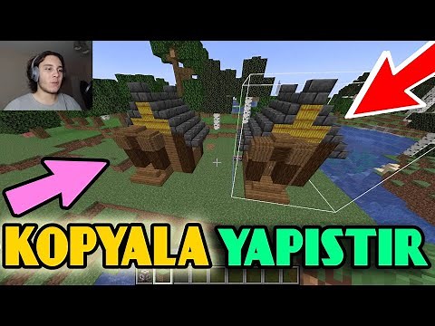 Minecraft YAPI KOPYALAMA!! Yapı Kopyalama ve Başka Bir Dünyaya Yapıştırma!!