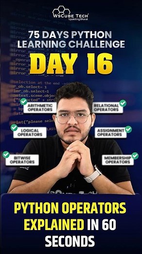 Python Operator Kya Hai? - Explanation (16/75Days) | All Videos Are here👉 #PythonLearningChallenge
