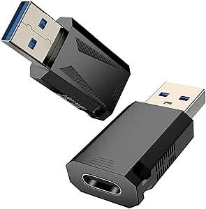 USB-C to USB-A Adapter Series, Upgrade Your Connectivity with Fast Charging & Data Transfer for Type-C Devices (2Pack Black)