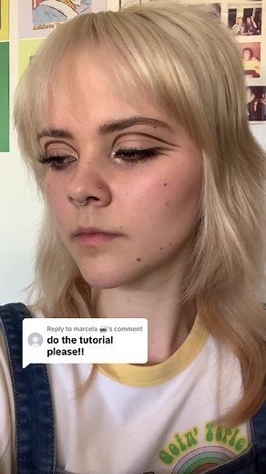 Replying to @marcela 🪩 My everyday 60s inspired eye makeup tutorial 🧡 I tried to say as much details as possible within 1 minute #60s #60smakeup #60smakeuptutorial #60seyemakeup #60smakeuplook #twiggy #sixties #60sstyle #vintage #vintagemakeup #fyp #60seyeliner