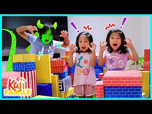 Emma and Kate Build a Box Fort with Ryan! - Videos For Kids