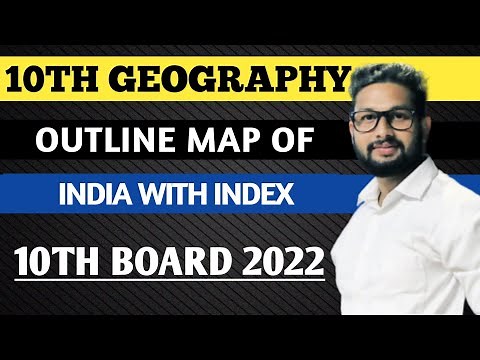 10th Geography | Outline Map of India With Index | JR Tutorials |