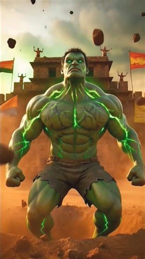 HULK Joins Baahubali's War | The Green Warrior of Mahishmati #Hulk#viralvideo #animation #ytshorts