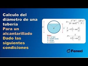 CALCULAR EL DIAMETRO DE UNA TUBERIA PARA UN ALCANTARILLADO DADO LAS SIGUIENTES CONDICIONES✅