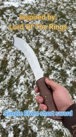 Elven short sword Hand forged #lotr #blacksmith #bladesmith #workshop #work #metal