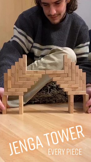 #fyp #foryourpage #jenga #jengatower #jengatowerchallenge #asapferg #viral #mountainman #smacked #physics