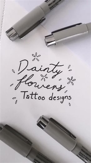 Dainty Flowers Tattoo Designs: Minimalist Line Art