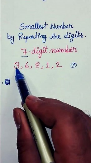 Smallest 7 digits numbers #maths