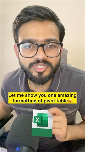 Pivot Table Formatting in Excel | Excel Amazing Trick #excel #exceltips #shorts
