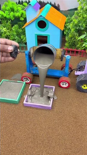 Amazing Mini Tractor Making Cement Pillar | DIY Real WorkingMachine #trendingshorts