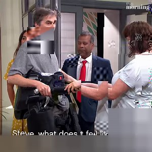 357K views · 3.1K reactions | Thanks to an incredible exoskeleton suit, Steve Barnes, whose life was altered drastically by Multiple Sclerosis, was able to walk his daughter Coral down the aisle. We were in awe when Steve demonstrated the £100,000 suit, which it's hoped will transform the lives of many more people too. | This Morning | Facebook