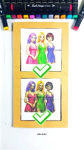 K-pop Demon Hunters Simple vs Zombie Cardboard Pieces Assemble Puzzle & Easy Gameplay #kpop #game