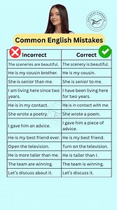 138K views · 406 reactions | Common mistakes in English #vocabulary #englishvocabulary #grammar #grammartips #englishgrammar #dailyuseenglish #learnenglish #reelsvideo | English by Siddharth | Facebook