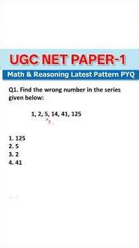 number series for ugc net paper 1 | mathematical reasoning and aptitude for ugc net paper 1 #ugcnet