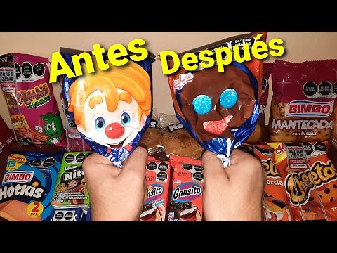 ¡Antes y después! de Productos Osito Bimbo/Chester Cheetos/Nito Bimbo/Zucaritas/Sabritas Adiós.