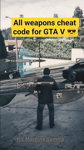 GTA 5 Weapon Cheat Code 🔫 All Guns in Story Mode Instantly 😳 #gta5 #shorts