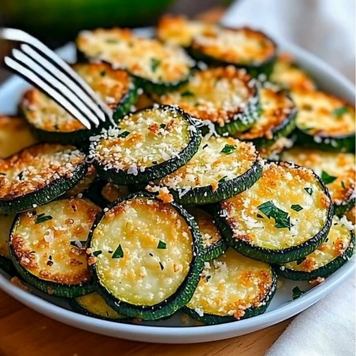 Ronds de Courgettes Croquants au Parmesan Une recette simple pour des rondelles de courgettes dorées et savoureuses, parfaites pour un en-cas ou un accompagnement ! 📝 Ingrédients : 1. 2 courgettes moyennes, coupées en rondelles de 1/4 de pouce (environ 0,6 cm) d'épaisseur 2. 1/2 tasse de fromage Parmesan râpé 3. 1/2 tasse de chapelure (de préférence panko pour un croquant supplémentaire) 4. 1 cuillère à café d'origan séché 5. 1/2 cuillère à café de poudre d'ail 6. 1/2 cuillère à café de poudre 