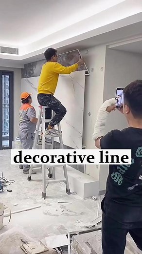 Wall panel installation. #interiordesign #wallpanelling #backdropdecoration #walldecor #homedecorideas #wallboard #wallboards #wallpaper #decorationdesign #decorationboards #decoration_ideas #walldecoration #decoration #decor #deco #wallpanelling #homeimprovement #renovation | Harmercoverings