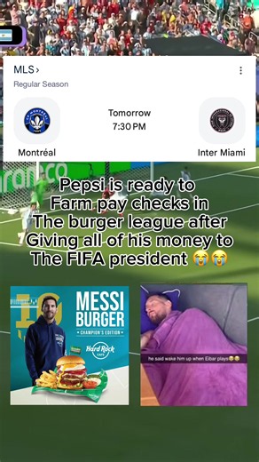 Pessi is back in the burger league 😭😭😭 #messi #argetina #worldcup #mls ###soccer