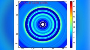 A Simulation of a Planet-forming Protoplanetary Disk