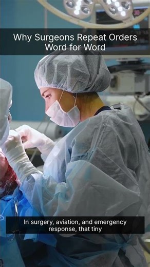 Why Surgeons Repeat Orders Word for Word
