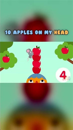 Apples On My Head 🍎 Counting Song for Kids