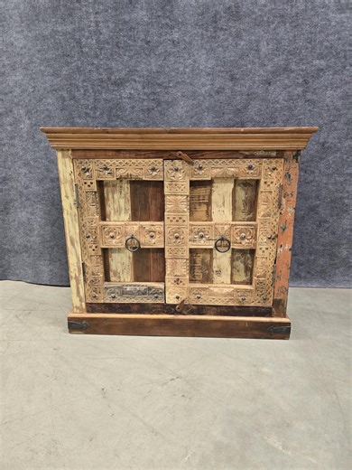 Reclaimed Solid Teak Wood Cabinet With Old Doors - Handcrafted - Etsy