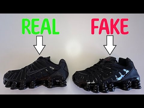 REAL VS. FAKE NIKE SHOX TL SNEAKERS COMPARISON