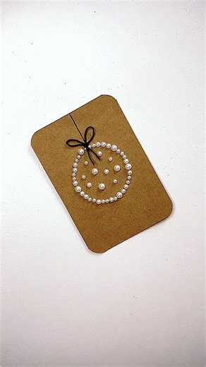 DIY Pearl Christmas Card Ornament