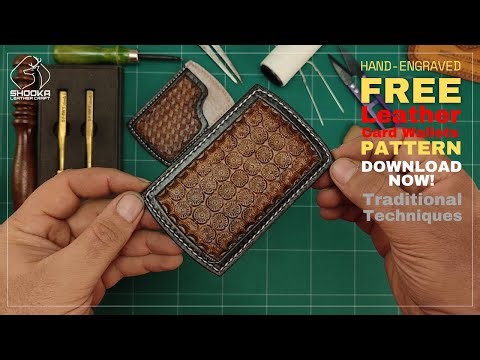 Hand-Engraved Leather Card Wallets | Traditional Vegetable-Tanned Leather & Bias Stitch Tutorial