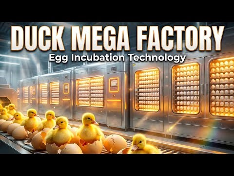 Inside Duck Mega Factory – High-Tech Egg Incubation & Duck Raising Process