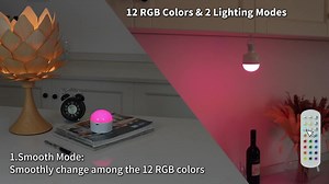 C Cattleya 45-Watt Equivalent 3500K/4500K/6500K E26 T60 Rechargeable RGB Dimmable LED Light Bulb with Remote Control (4-Pack) HCA2640-2B - The Home Depot