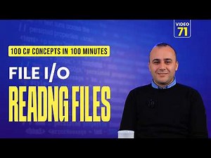 71. C# File I/O | Reading Text Files & StreamReader